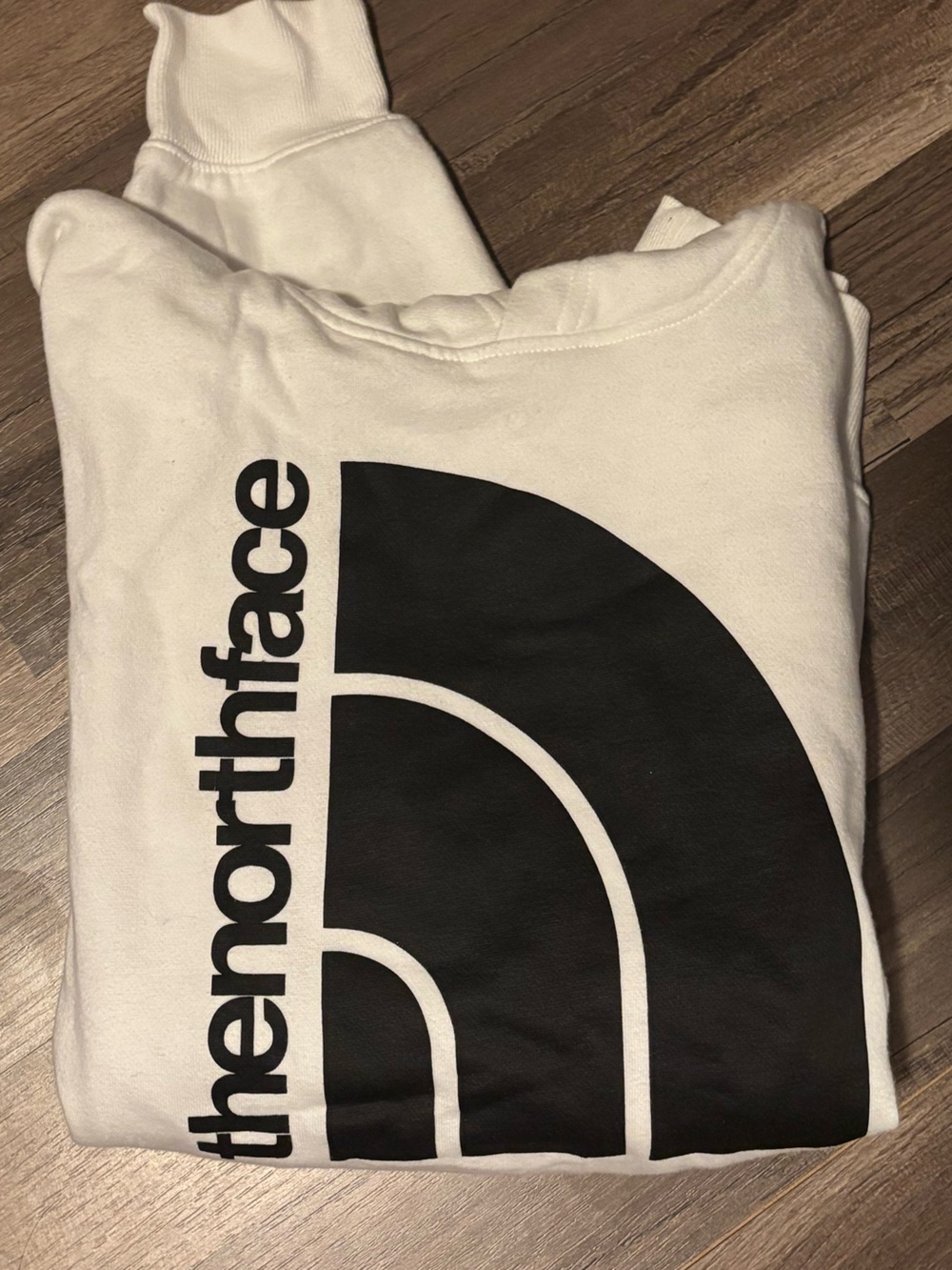 The North Face White Crewneck Sweatshirt with Black Logo